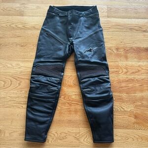 Alpinestars Men's Leather Pants Track, Race, Street, Touring Size 38 US, 54 Eur